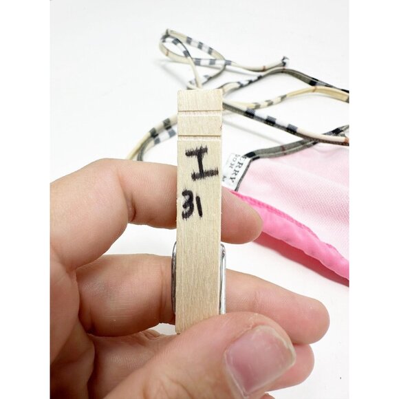 Burberry London Womens Y2K Nova Check Trim Triangle Bikini Top Pink Medium - Picture 2 of 5